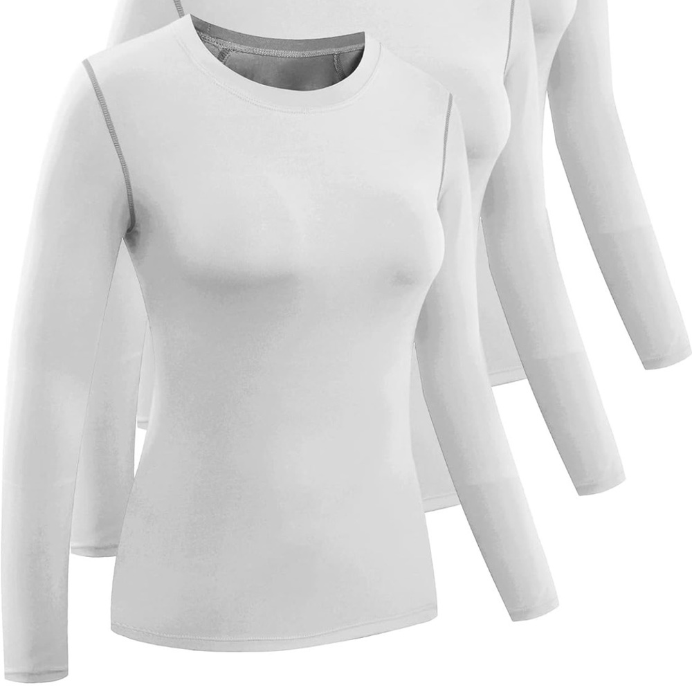 White LS Athletic Shirts